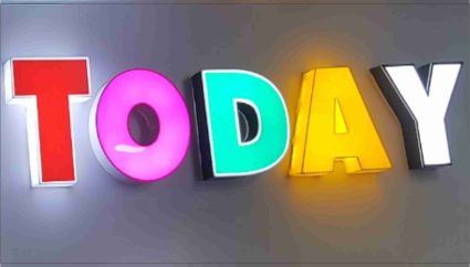 chữ sắc màu sáng đèn