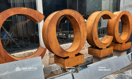 chữ sơn hiệu ứng rỉ sét