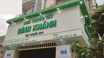 bảng hiệu thuốc chữ nổi