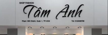 bảng hiệu màu trắng chữ đen