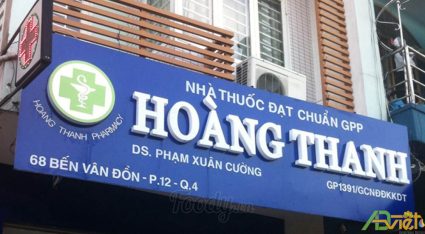 một mẫu bảng hiệu nhà thuốc đep