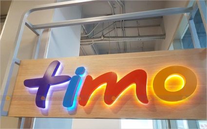 Chữ logo cty sáng đèn