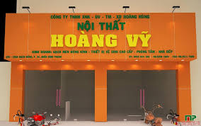 Một showroom nội thất với màu sắc nổi bật