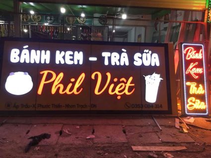 bảng hiệu chữ nổi trà sữa