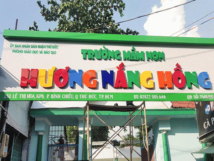 Công ty làm bảng hiệu trường mầm non