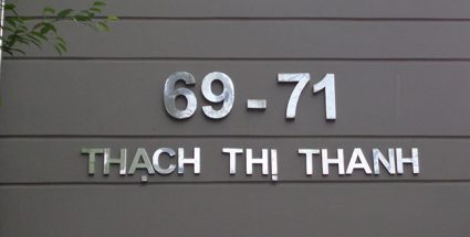 Số nhà tên đường bằng inox
