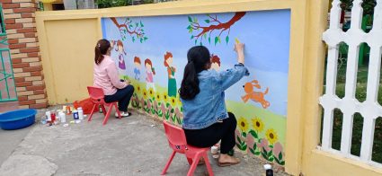 Sơn tường trường mầm non