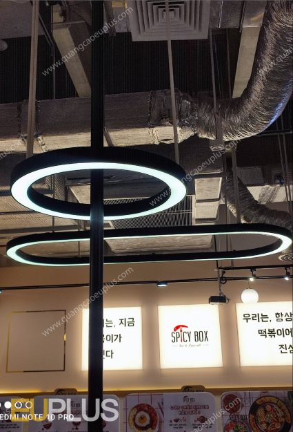 Hộp đèn thả trần spicy box thiso mall