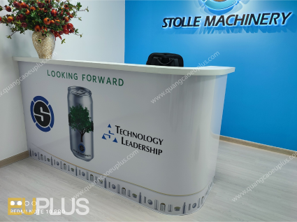 Decal dán quầy lễ tân