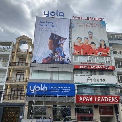 Bảng biển bạt quảng cáo cho Anh Ngữ