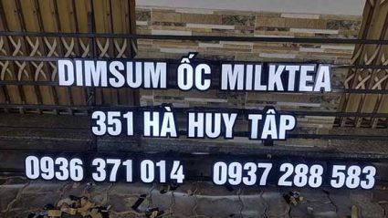 Chữ nổi sáng đèn quán ốc