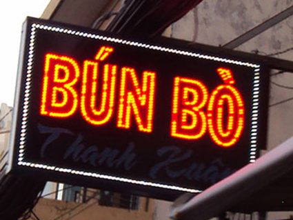 Bảng led quán bún bò
