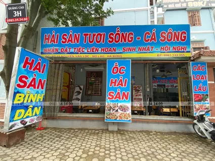 Bảng tên quán hải sản