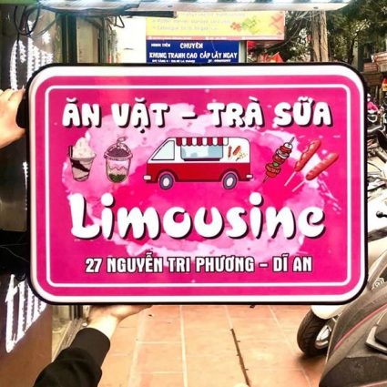 Hộp đèn hút nổi ăn vặt