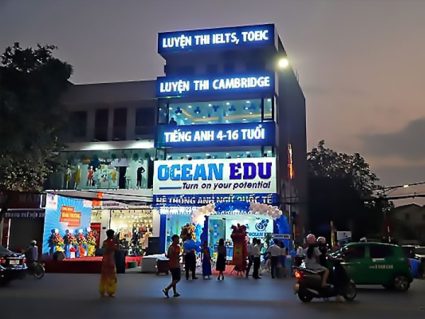 Mẫu bảng hiệu chữ nổi sáng đèn