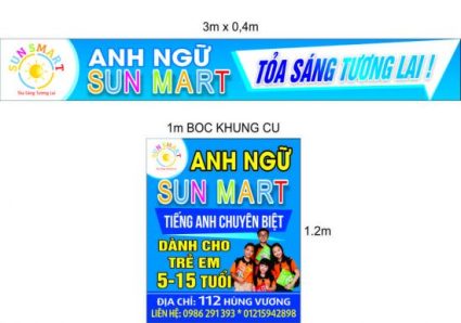 Bảng tranh quảng cáo cho Anh ngữ
