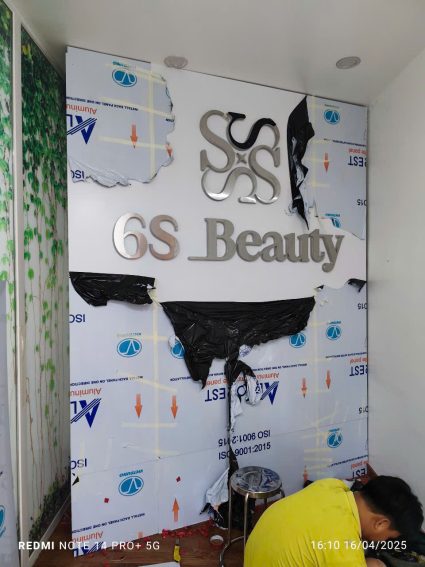 Thi công backdrop Beauty