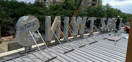 Thi công logo tòa nhà