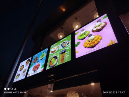 Hộp đèn menu sang trọng