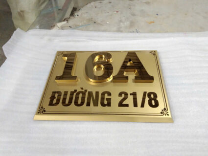 Bảng số nhà inox