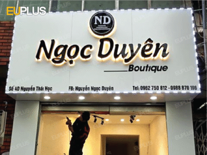 Bảng hiệu alu chữ nổi