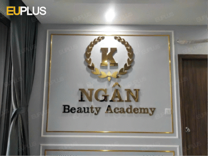 Logo inox vàng gương