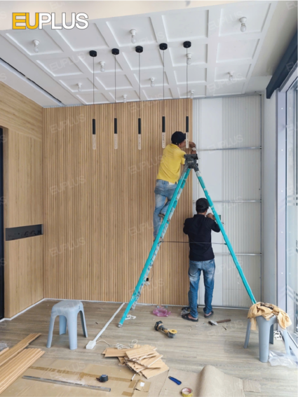 thi công backdrop văn phòng